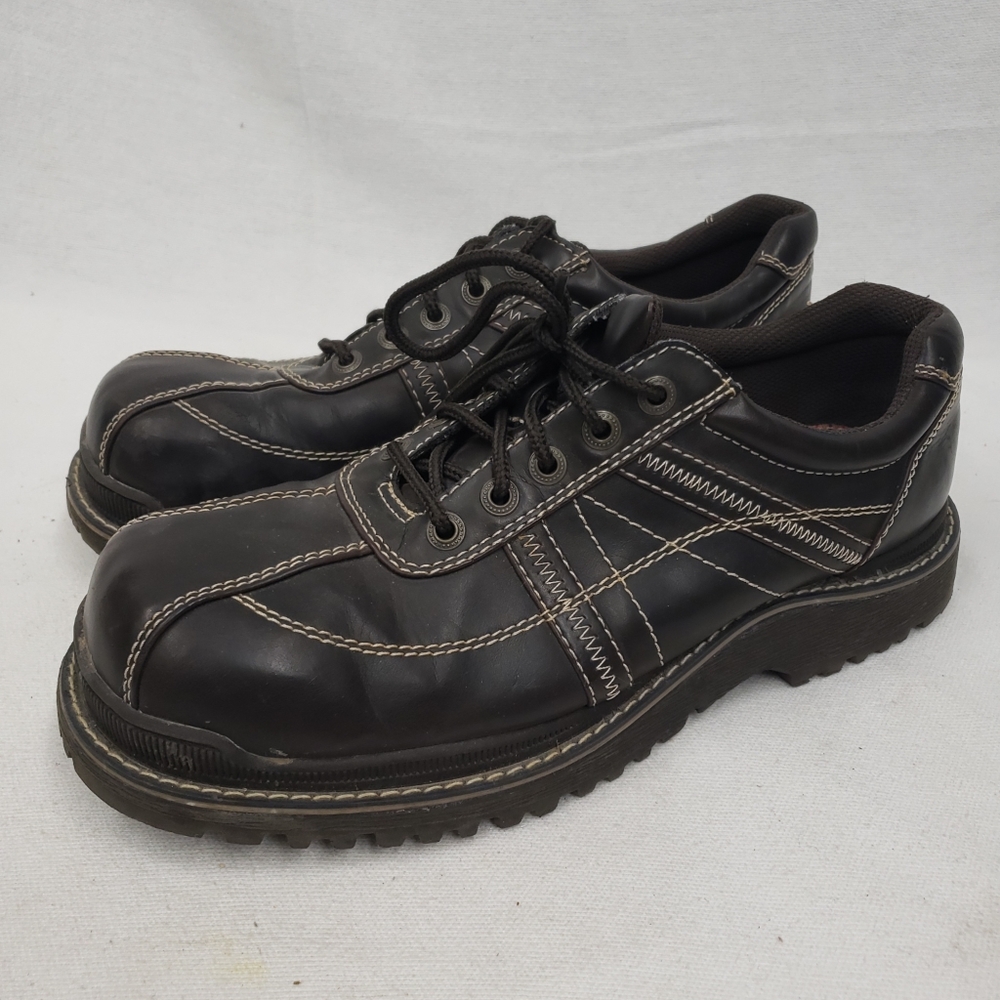 Lower East Side Brown Leather Platform Shoe Size 12 W